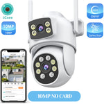 12MP Outdoors Wifi Camera 6K HD Three Lens Security PTZ IP Surveillanc Camera Human Auto Detect Tracking CCTV Camera ICESS APP