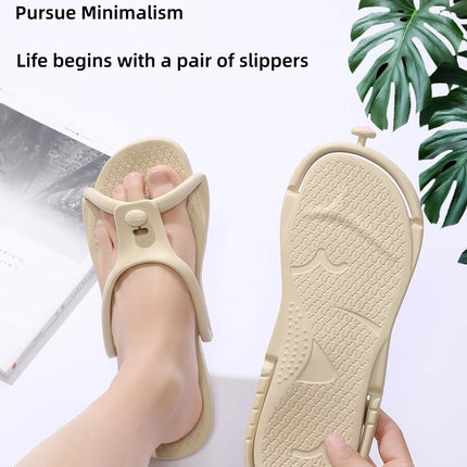 Folding Slippers Trip Travel Portable Slides Women Men Light Home Hotel Salon Homestay Guest Use Sandals Bathing Beach Shoes