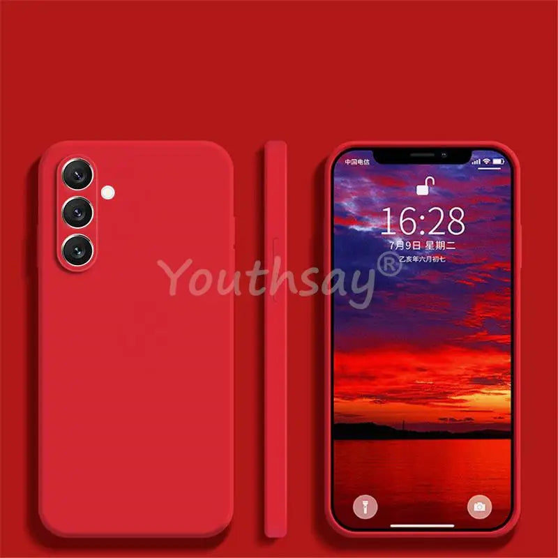 For Samsung Galaxy S24 FE Case Silicone Plain Protect Cover Samsung S25 FE S24 FE S23 S21 S22 Plus Ultra Cover Rubber Case