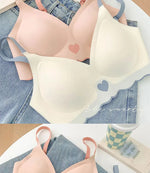 3Pcs Adjustable Beauty Back Bra Intimates Gather No Steel Ring Sports Anti-Sagging Bra French Color Contrast Seamless Underwear