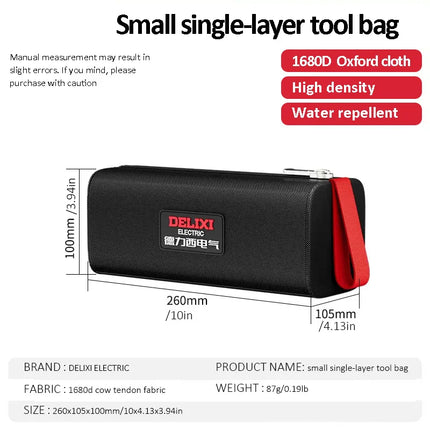 DELIXI ELECTRIC Tool Bag Oxford Cloth Portable Storage Bag, Professional Electrician and Carpenter Repair, Home Storage, HandBag