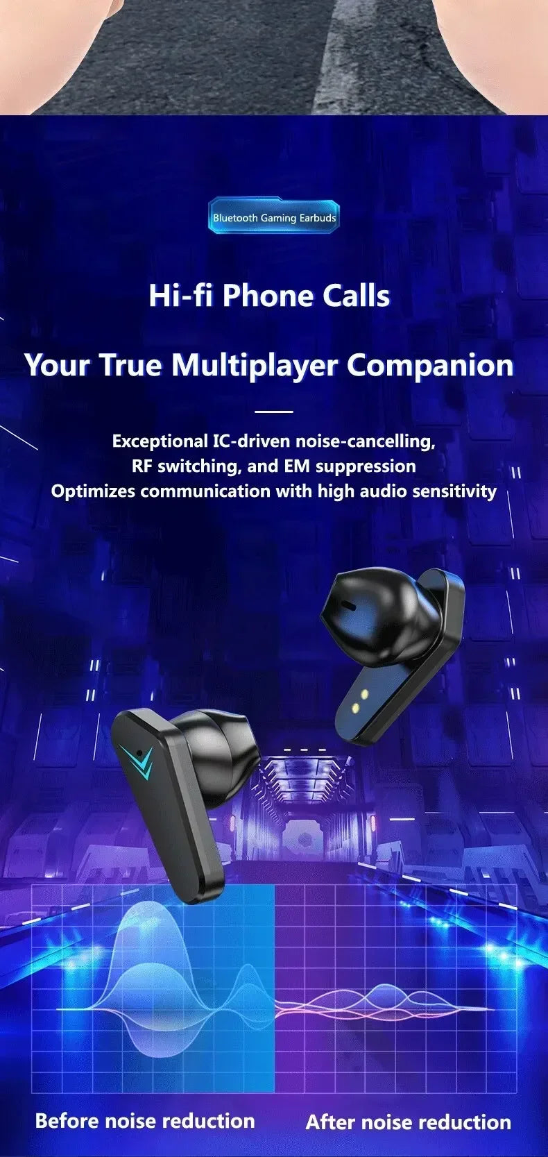 X15 TWS Gaming Earbuds Wireless Bluetooth Earphones With Mic Bass Audio Sound Positioning 9D Stereo Music HiFi Headset For Gamer