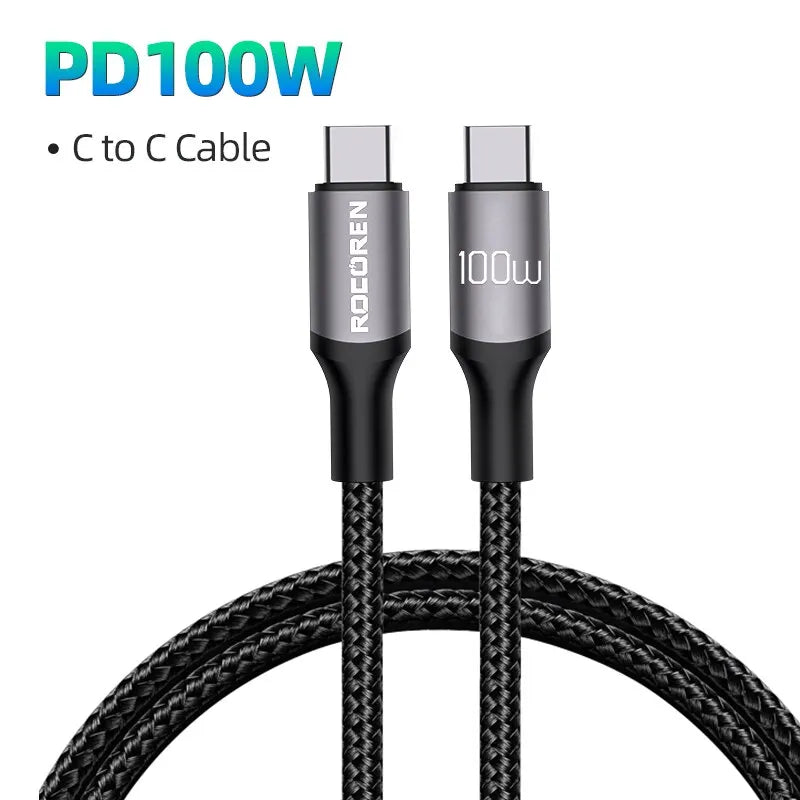 Rocoren 240W USB C To USB Type C Cable PD 3.1 100W Fast Charging Charger Cable For MacBook Pro Laptop Xiaomi USBC Wire Cord 2m