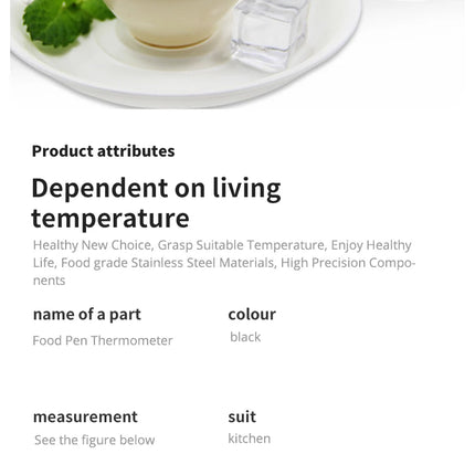 Kitchen Food Baking Digital Thermometer Electronic Probe Type Digital Display Liquid Grill Thermometer