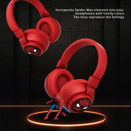 Disney Headphones Foldable HIFI Sound Bluetooth Headsets Spider-Man Series Wireless Earphones Bluetooth for Kids Anime Cartoon