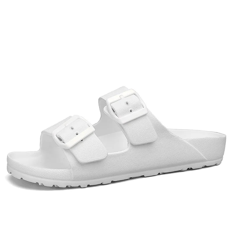 Summer Adjustable Soft Slides Slippers For Men Flat EVA Slippers Lightweight Anti Slip Slippers Size 35-47 48 49  Dropshipping