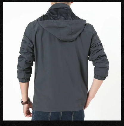 Gorpcore Jacket Men's Military Tactical Hunting Jacket Men's Autumn Casual Waterproof Windbreaker Men's Coat Pocket Work Clothes