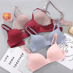 Women Seamless Bra Sexy No Wire Push Up Underwear Girls Students Breathable Thin 10 Colors Bras Female's Bra Breathable Gathered