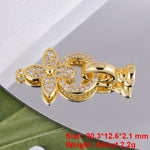 Juya Handmade 18K Gold Silver Plated Fastener Bail Connector Clasps Accessories For Needlework Pearls Beads Jewelry Making