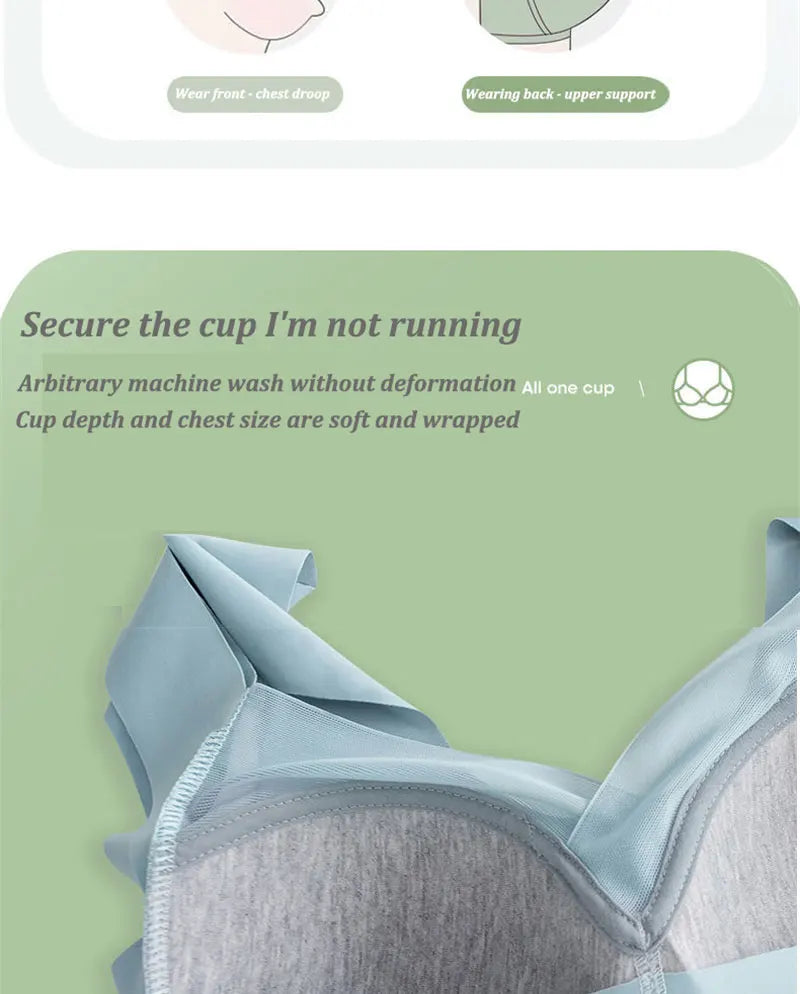 Women Sexy Bra Full Cup Brassiere Female U Back Underwear Lace Splicing Pespective Bralette V Neck Intimates Lingerie Large Size