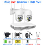 Smar 3MP Wireless CCTV Security Camera System PTZ Wifi Camera Outdoor Surveillance Camera Kit  Alarm 8CH NVR WIFI Camera Set