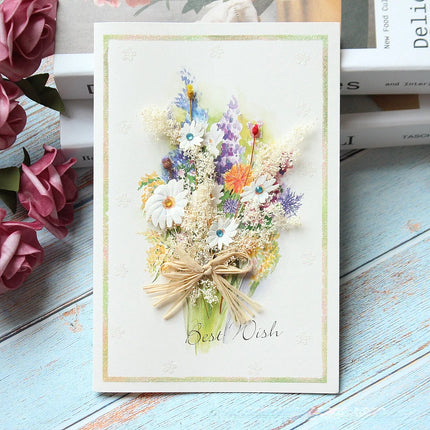 New Romantic Flower Birthday Christmas Card Greeting Cards Set Postcard Party Wedding Thank You Decorations Creative Girl Gifts