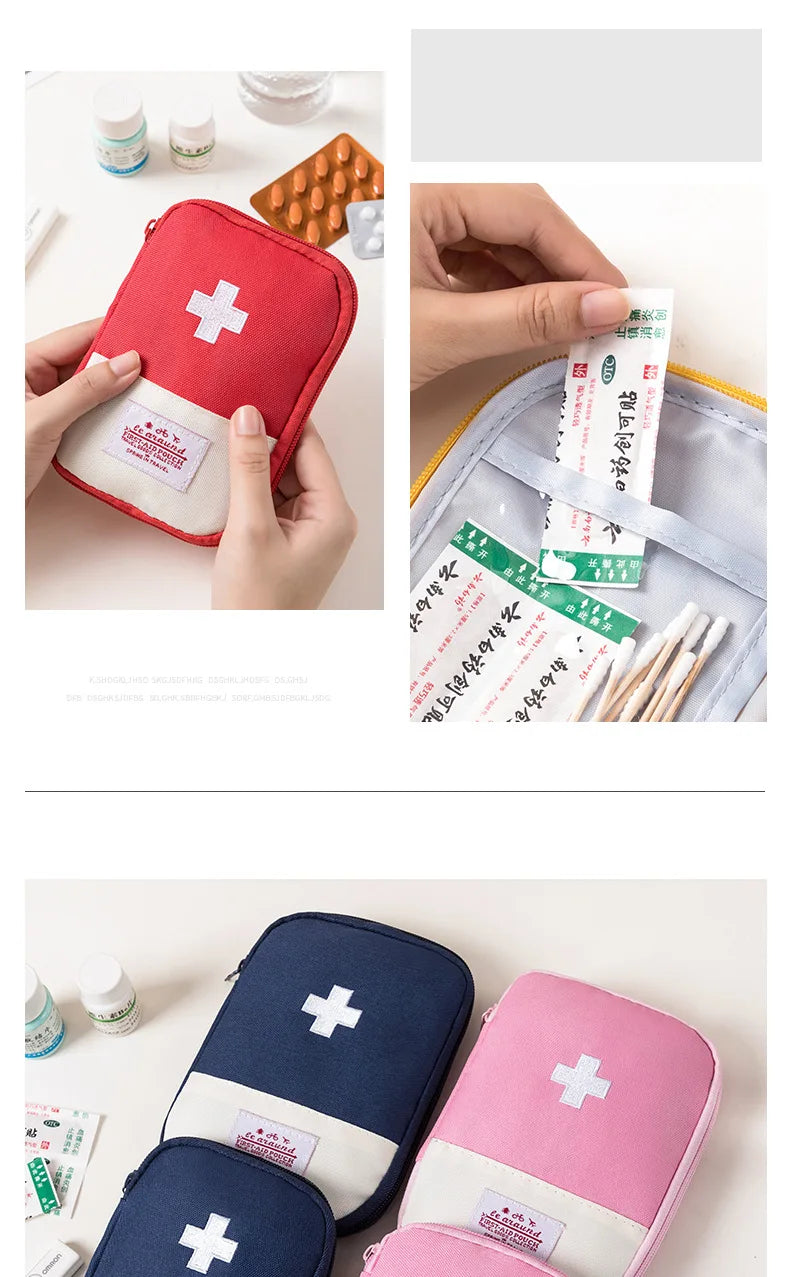 3 Pcs/set Portable Medical Storage Bag Camping Emergency First Aid Kit Organizer Home Outdoor Travel Bag