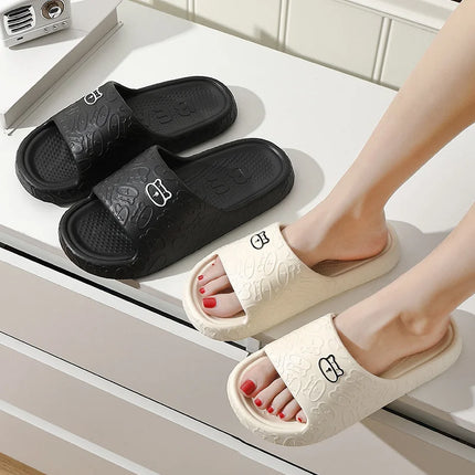 Summer Women's Slippers Indoor Casual Anti-slip and Anti-odor Bathroom Bathe Soft Resilience Sole Men Comfort Beach Slides Shoes