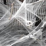 Halloween Decoration Spider Web,Artificial Spider Web,Stretchy Cobweb With Spider,Horror Gothic Haunted House Home Decor
