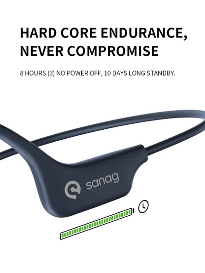 #Sanag A5X Bone Conduction Wireless Sport Headphones Bluetooth Open Ear Design Earphone 3D Stereo Sound Headset