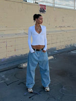 Huhugirl Summer Sexy Club Tees Zipper Tshirts Women Solid Tops Fashion Long Sleeveless V-Neck Streetwear Mini Slim Tops Blusas