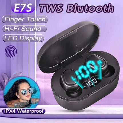Original E7S Wireless Bluetooth Headset with Mic LED Display Earbuds for iPhone Xiaomi TWS Earphone Bluetooth Headphones Earbuds