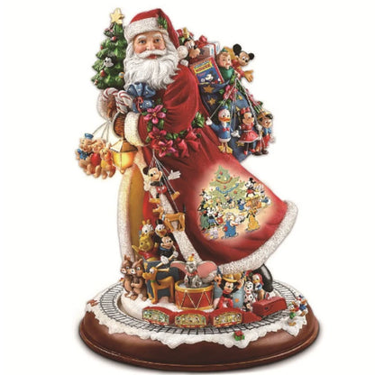 Christmas Tree Rotating Sculpture Train Decorations Paste Window  Stickers