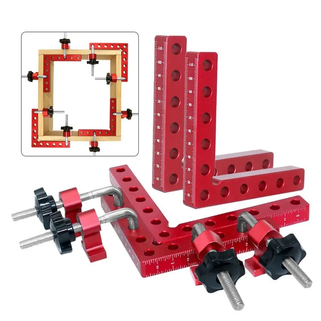 120/140/160mm Right Angle Fixing Clip 90° L-shaped Auxiliary Fixture Positioning Panel Fixing Clip Woodworking Clamping Tool