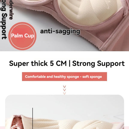 8cm Thickened Non-empty Cup Underwear Small Chest Gather Anti-sagging Hand-cup Bra Adjustable Bra Women