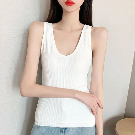Camisole Warm Sling Vest Top Bottoming Cloth Winter Velvet Thickened Undershirt Women Solid Color Slim Cozy Thermal Underwear