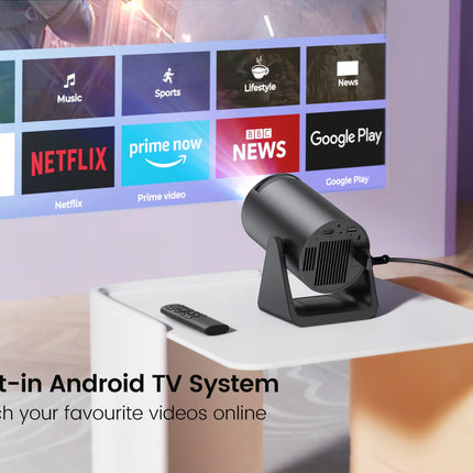 Wimius L1 Mini Projector Support 1080P Android 11 4K Projector 300 ANSI WiFi BT5.0 Auto Keystone Portable 270° Rotable Projector