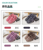 Bebealy Men Shoes Fur Women Slippers Winter House Shoes For Women Indoor Plush Warm Women Shoes 2024 Casual Home Shoes For Men