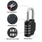 1pc Combination Lock Resettable 4 Digit Padlock with Combination Waterproof and Heavy Duty Combination Padlock Outdoor