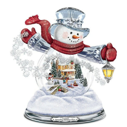 Christmas Tree Rotating Sculpture Train Decorations Paste Window  Stickers