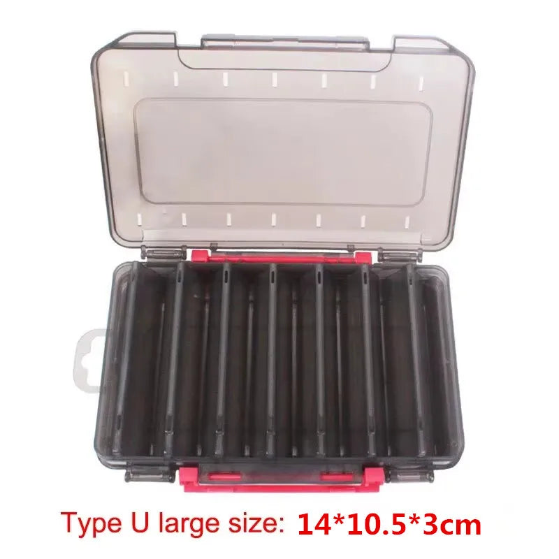 SHIQIAN Fishing Accessories Box U Size Wooden Shrimp Box Bait Box Storage Box VIB Minobo Climb Transparent