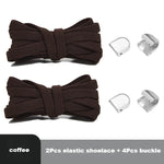 Flat Elastic Shoe Laces Sneakers No Tie Shoelaces for Shoes Tennis Quick Shoelace Clips Without Ties Shoe Accessories Kids Adult