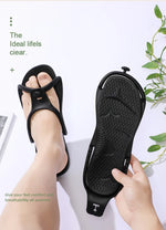 Folding Slippers Trip Travel Portable Slides Women Men Light Home Hotel Salon Homestay Guest Use Sandals Bathing Beach Shoes
