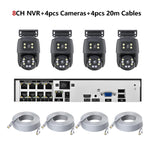 XMEYE Waterproof 6MP HD POE Surveillance Camera System Dual Lens PTZ WIFI IP Home Security 4CH 8CH POE NVR Video H.265 CCTV Kit