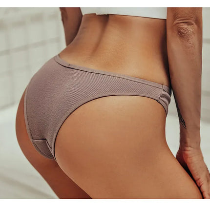 5Pcs/Set Women Cotton Brazilian Panties V Waist Female Underwear Comfortable Underwear Low Rise T-Back Bikini Girls Lingerie New