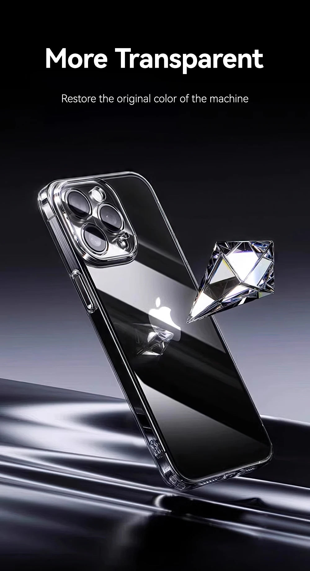 Joyroom Case For iPhone 16 15 14 13 Pro Max Anti-drop Transparent Cover For iPhone 16 Pro Max Soft TPU Case With Len Protection