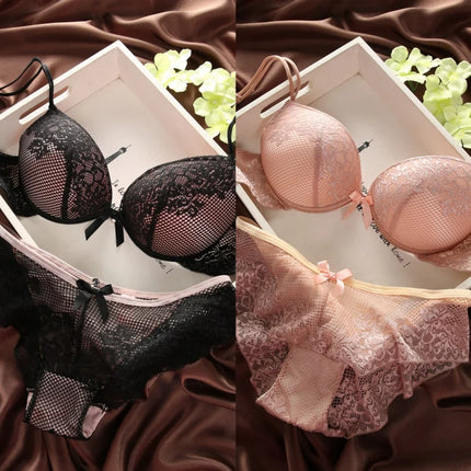 Women Sexy Lingerie Set Fashion Lace Lingerie Sets For Ladies Soild Color Bra Comfortable Intimates Underwear Suit Female