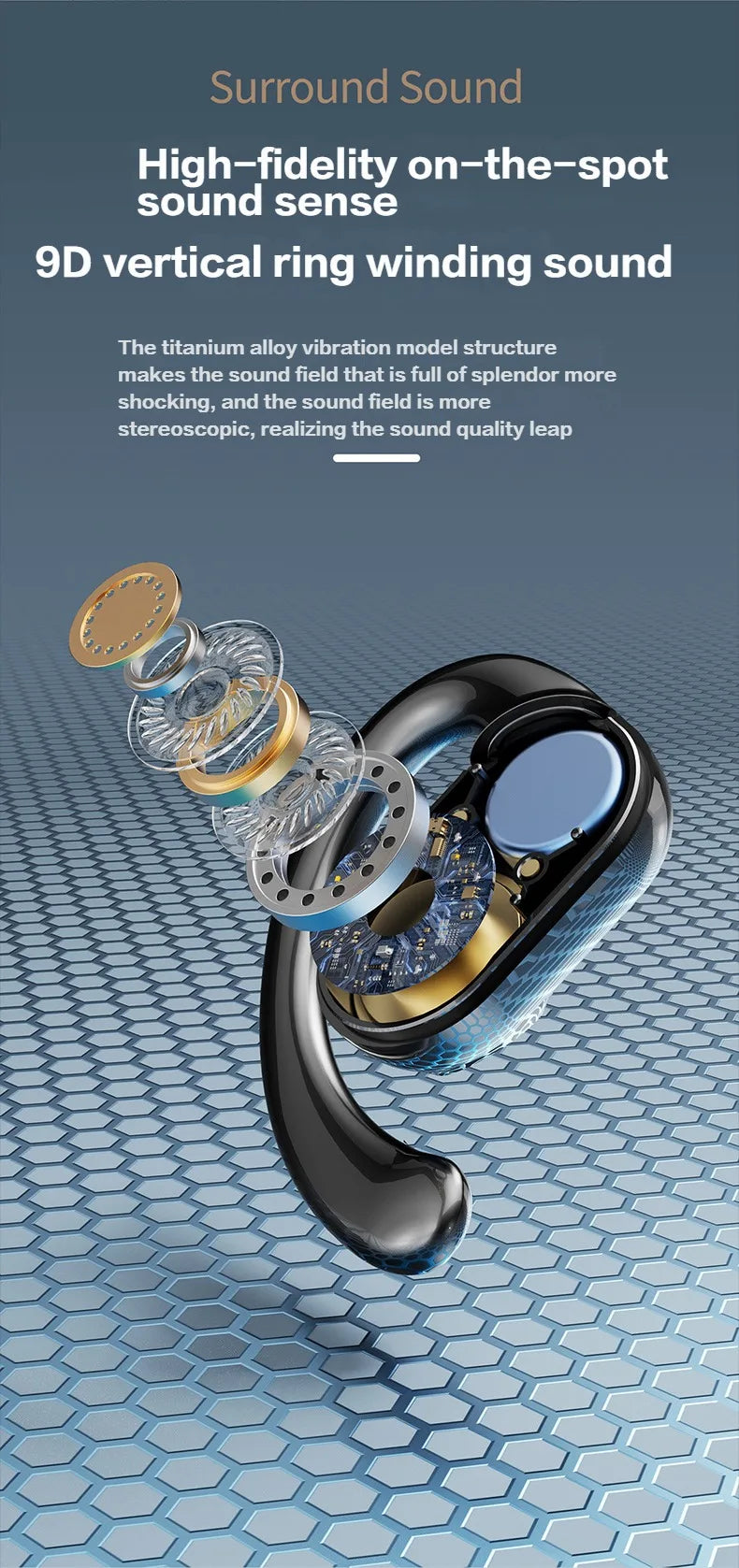 Original X91 OWS Earhook Earphones Bluetooth 5.3 Low Latency Gaming Sport Headset HiFi Stereo Noise Reduction Earbuds