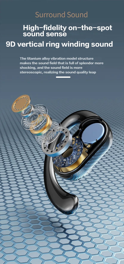 Original X91 OWS Earhook Earphones Bluetooth 5.3 Low Latency Gaming Sport Headset HiFi Stereo Noise Reduction Earbuds