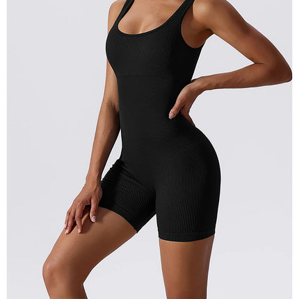 High Elastic Integrated Tight Fitting Jumpsuit Aerial Beauty Back Yoga Suit Seamless Jumpsuit for Women