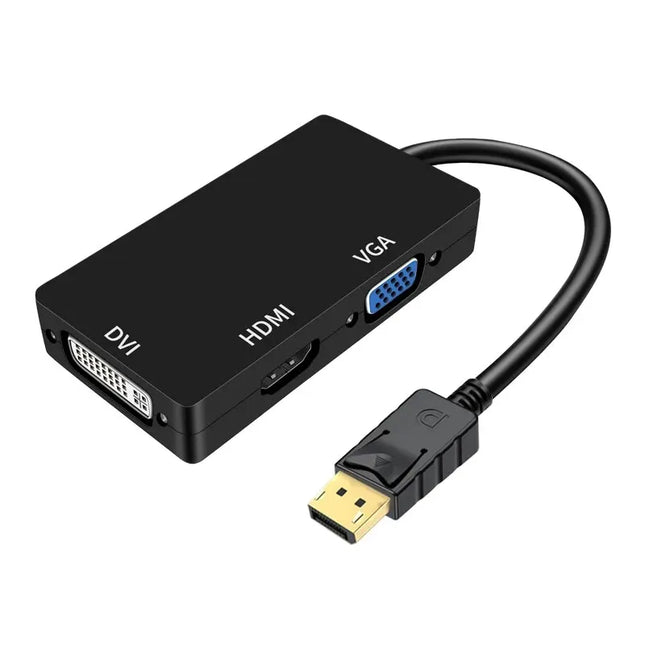 Displayport DP TO DVI VGA HDTV 3IN1 Adapter Converter Cable For Projector TV Computer Laptop PC