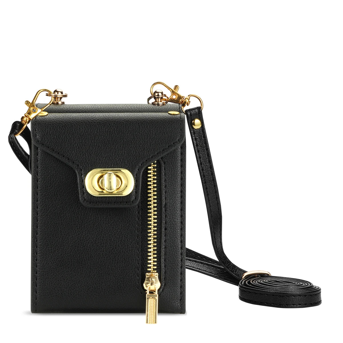 Zipper Wallet Crossbody  Phone Case for Samsung Galaxy Z Flip 6 5 4 3 Flip6 Flip5 Flip4 Flip3 5G with Card Holder Leather Cover