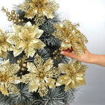 22Pcs Christmas Decoration Artificial Flowers Berry Bouquet Christmas Tree Ornament Home Decor New Year Navidad Gift Accessories