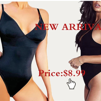 GUUDIA Ribbed Tummy Jumpsuit Daily Shaper Bodysuits Light Control Compress Tummy Control Open Crotch Shapewear Suits Open Crotch