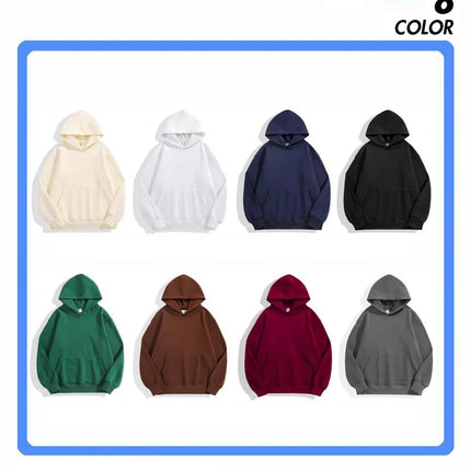 16.9oz 480gsm Heavy Weight Cotton Plus Velvet Hooded Sweater Men Thickened Tight Polar Fleece Pullover Hoodie Women Sweatshirt