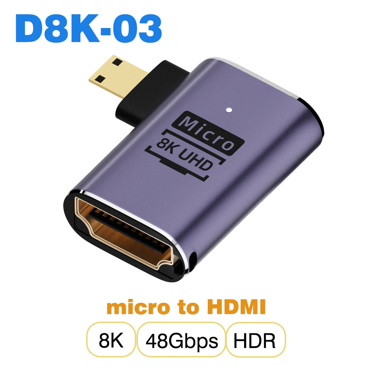 HDMI-compatible Cable Adapter mini micro hdmi to HDMI 2.1 Converter 48Gpbs 8K60HZ 4K120HZ for HDTV Projector PS4 PS5 Laptop PC