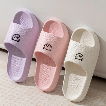 Women Casual Slippers Summer Cute Bear Cool Bathroom Anti-slip Slides Air Cushion Lightness Soft Sole Men Flat Shoes Couple