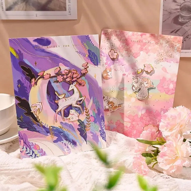 New Style Birthday Christmas Card 3D Pop-up Greeting Cards Postcard Party Wedding Decorations Creative Girl Gifts