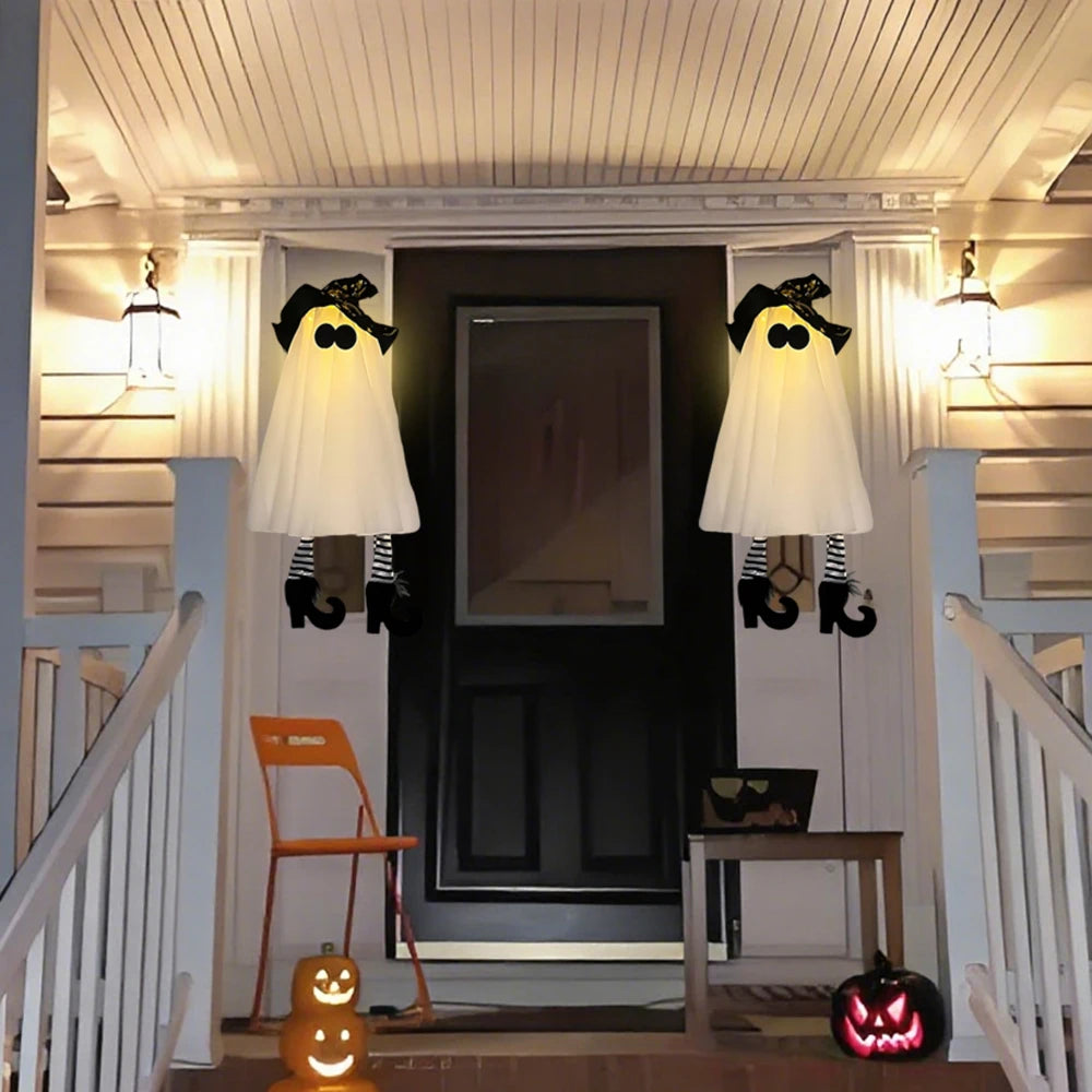 Halloween LED Light Up Witch Ghost for Halloween Party Home Indoor Outdoor Yard Decoration Scary Hanging Ornaments Gift