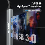 Lemorele 120cm 4Ports USB HUB OTG USB A 3.0 Adapter Multi Splitter Adapter Laptop Accessories For Xiaomi Lenovo Macbook Pro